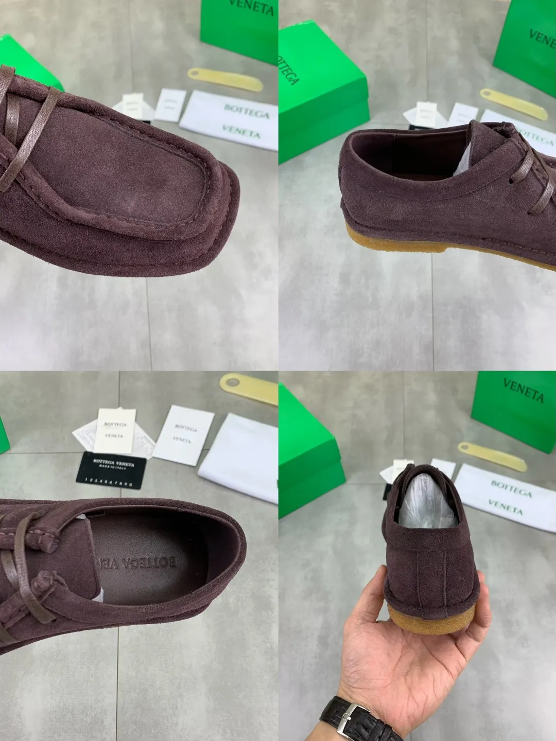 Men's men's shoes 💰P740 New model 💰 Top quality (beef tendon outsole series) 💎💎💎 BOTTEGA VENETA official website synchronizes the latest model, top version of the market's highest version of BV business leather shoes, accept material comparison, shoe type comparison, process comparison, practical and texture, versatile, suitable for any occasion, the more you look at it, the more flavorful it becomes. Pure hand-woven craftsmanship - upper material, imported original hand-woven calfskin - high-quality water-dyed sheepskin lining - original private model customized beef tendon outsole -Size: female 35-39 (34 40 customized) male 39-44 (38 45 customized) Comes with original BV green box, complete packaging.